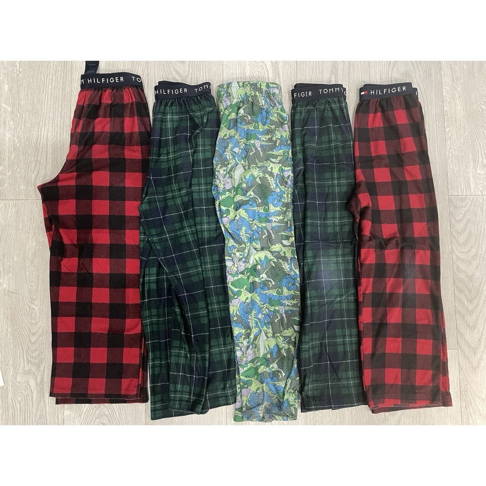 Lot of 5 Boys Pajamas in Size Medium - 4 Tommy Hilfiger & 1 Cat & Jack